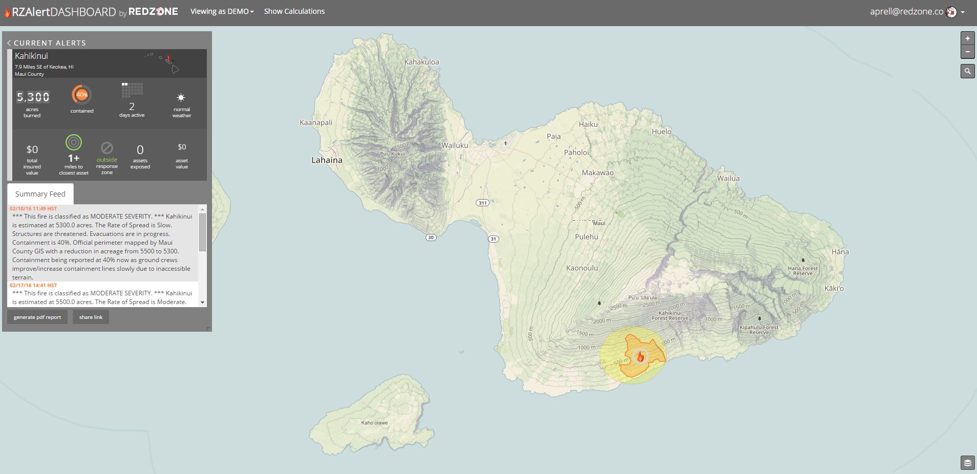 Maui Fire Map